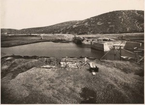 Fasi di costruzione della variante alla SS 14. Il ponte sul fiume Locavaz nei pressi di San Giovanni di Duino, 1933